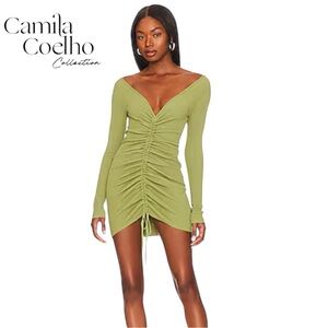 Camila Coelho Revolve Ciara Sweater Dress In Sage Green